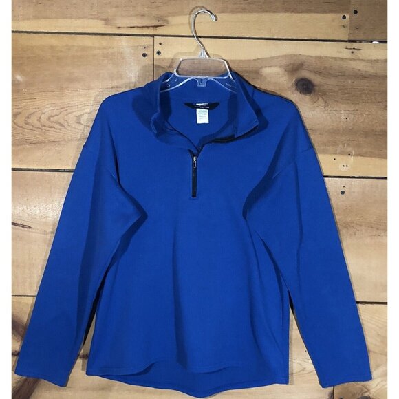 Vintage Ragged Mountain 1/4 Zip Fleece Pullover Equipment Mens Size Medium Blue - Picture 1 of 12
